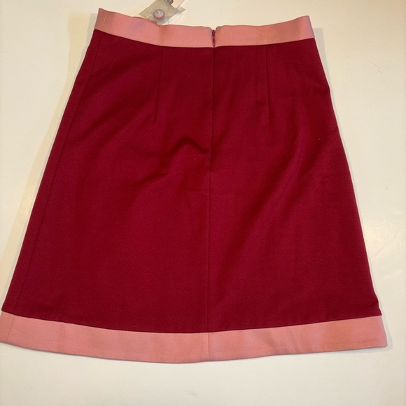 🔥SALE Anthropologie "Hutch Milan" Color Blocked Mini Wine & Pink Skirt 4 - Picture 2 of 10